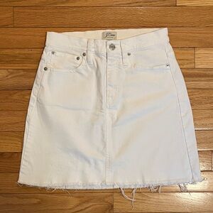 J. Crew Cream Mini Skirt